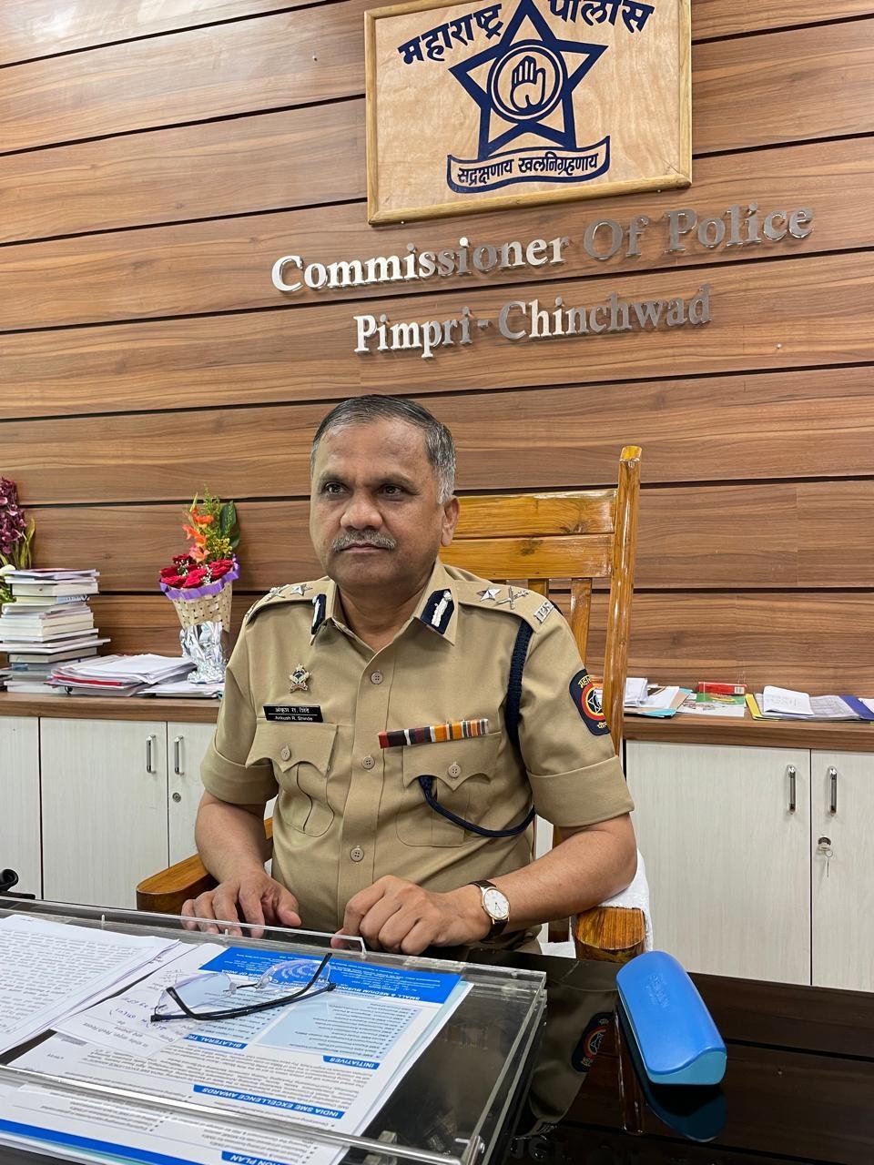 Ankush Shinde during his tenure as Police Commissioner of Pimpri Chinchwad