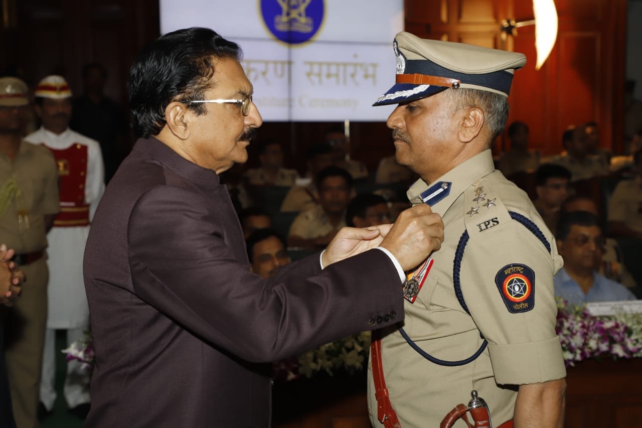 Ankush Shinde at a formal service recognition ceremony